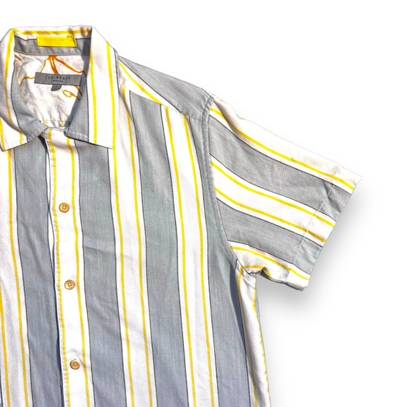 Ted Baker Striped Button Down Shirt size 1(small) - Picture 3 of 12